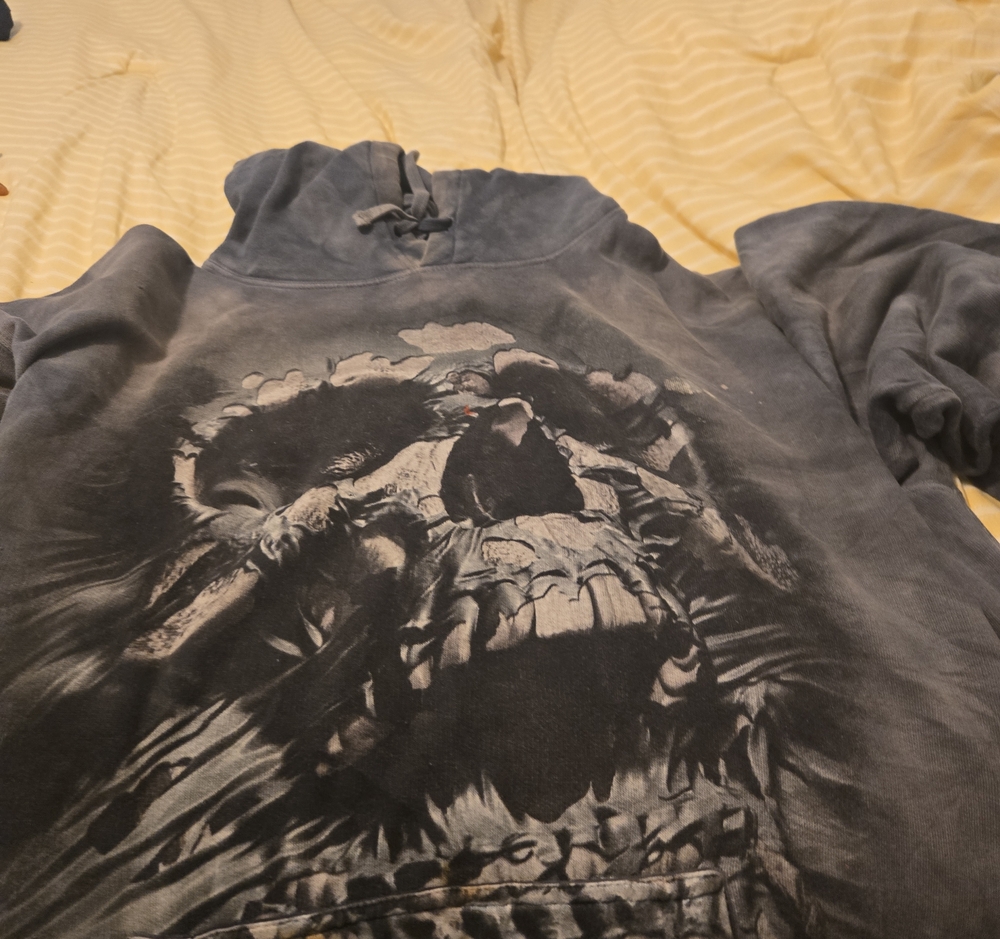 The Mountain Gray Black Skull Pullover Hoodie